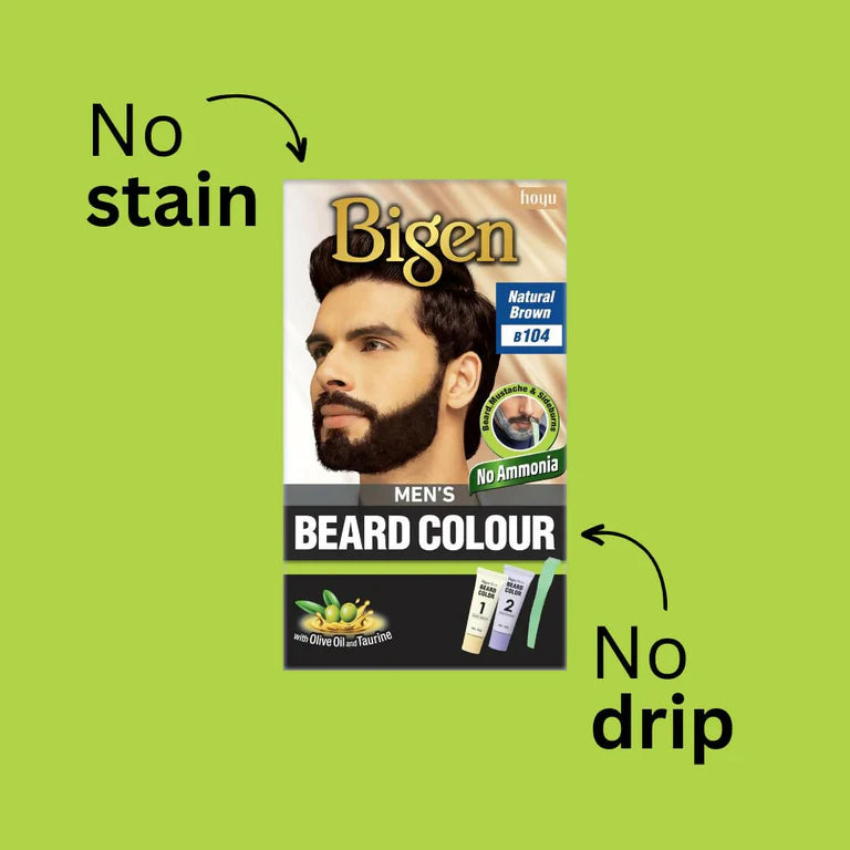 Bigen Men's Beard Color - Natural Brown B104 - 40 gm