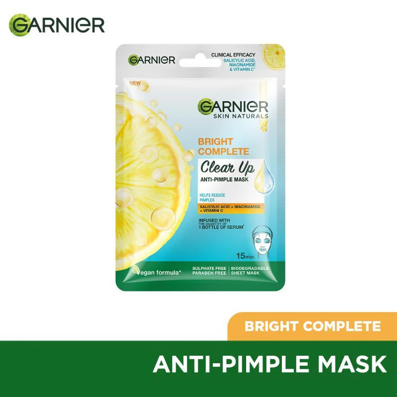Garnier Bright Complete Anti Pimple Sheet Mask