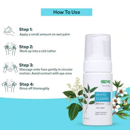 OZiva Phyto Cleanse Anti-Acne Facewash -100 ml