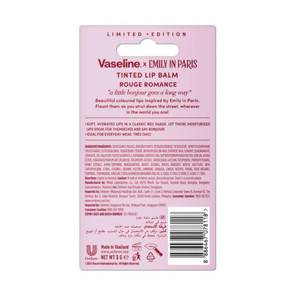Vaseline Emily In Paris Tinted Lip Balm Stick - Rouge Romance - 3 gm
