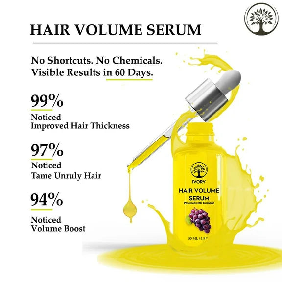Ivory Natural Hair Volume Serum For Hair Thinning And Healthier Growth - 50 ml