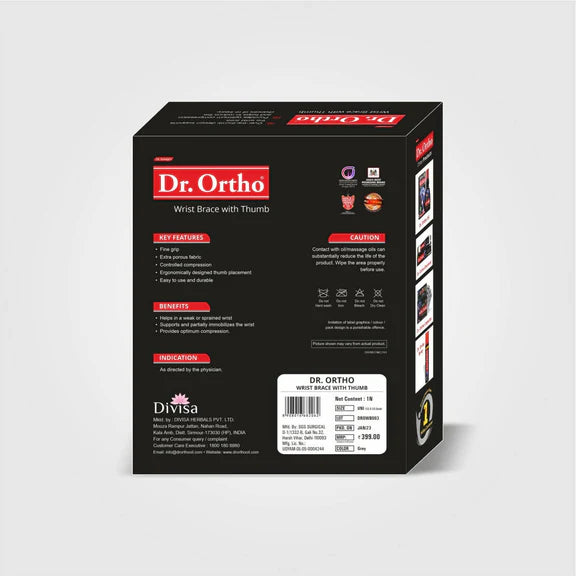 Dr. Ortho Wrist Brace with Thumb - 1 pcs