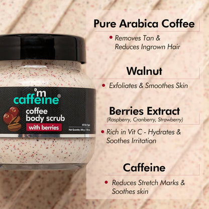 mCaffeine Coffee Body Scrub with Berries - 200 gm