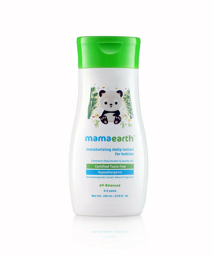 Mamaearth Daily Moisturizing Lotion & Gentle Cleansing Shampoo & Nourishing Hair Oil for Babies