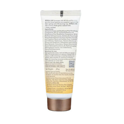 Rivela Lite Weightless Mousse Broad Spectrum UVA/UVB Sunscreen, Bronze SPF 50+ - 40 gm