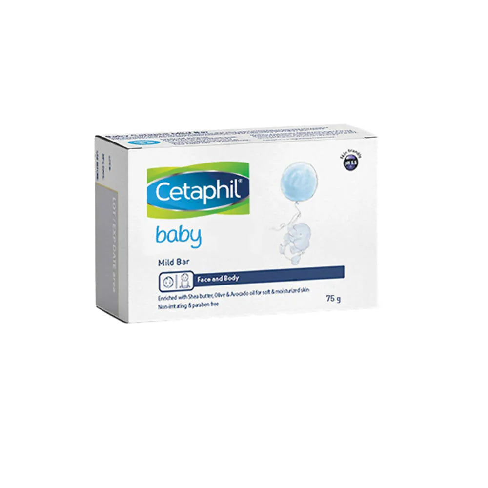 Cetaphil Baby Mild Bar Face & Body For Baby's Sensitive Skin - 75 gm - Pack of 1