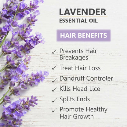 Skiura Nature 100% Natural Lavender Essential Oil For Hair, Skin & Aroma - 15 ml