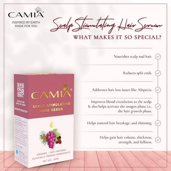 Camia Organic Scalp Stimulating Hair Serum - 30 ml