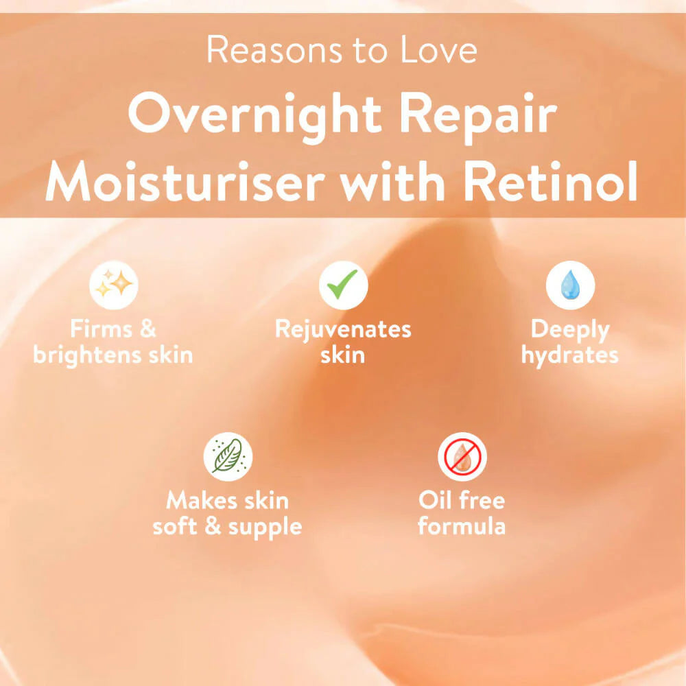 Belora Paris Overnight Repair Moisturizer With Retinol - 50 gm