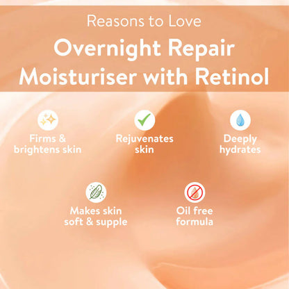 Belora Paris Overnight Repair Moisturizer With Retinol - 50 gm