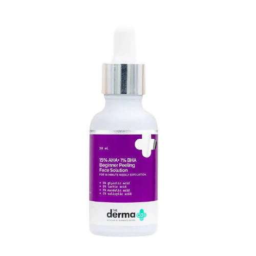 The Derma Co 15% AHA+1% BHA Beginner Peeling Face Solution