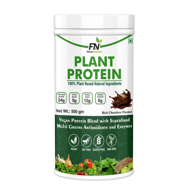 Floral Nutrition Plant Protein Powder (Rich Chocolate Flavor) - 500 gm