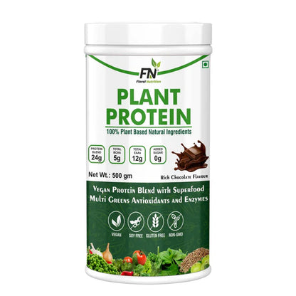 Floral Nutrition Plant Protein Powder (Rich Chocolate Flavor) - 500 gm