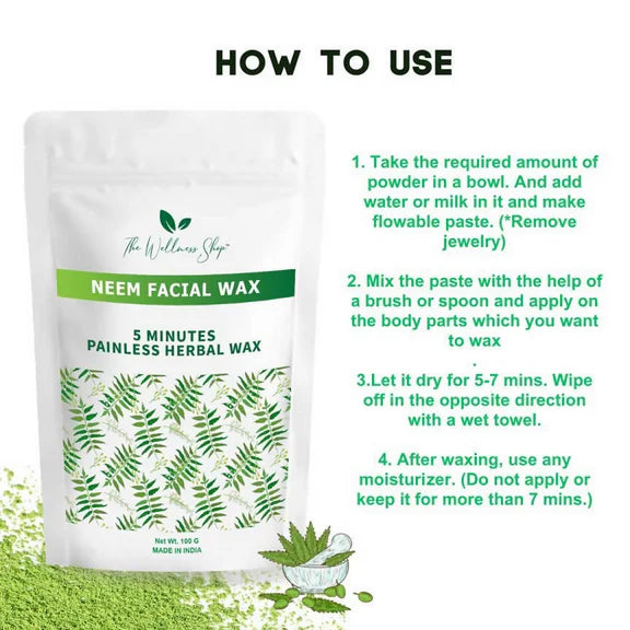 The Wellness Shop Neem Facial Wax Powder - 100 gm