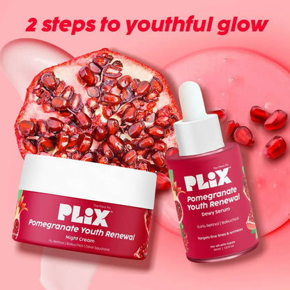 PLIX The Plant Fix 0.6% Retinol Face Serum and 1.20% Retinol Night Cream with Bakuchi Oil -combo