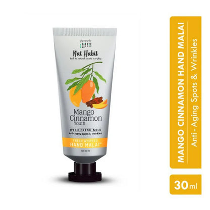 Nat Habit Mango Cinnamon Youth Hand Malai Hand Cream - 30 ml