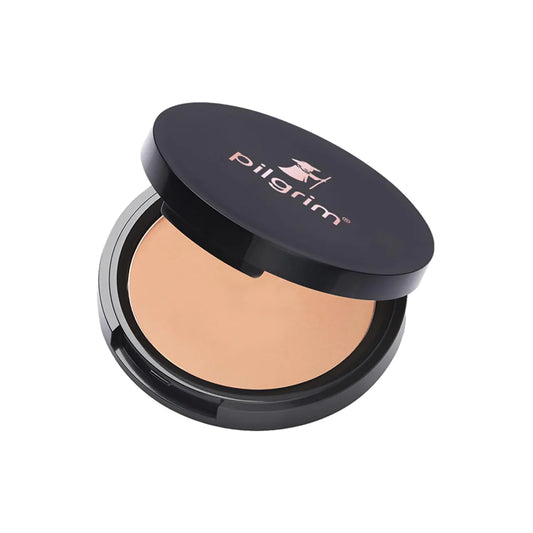 Pilgrim Warm Sand Matte Finish Compact Powder Absorbs Oil, Conceals & Gives Radiant Skin -