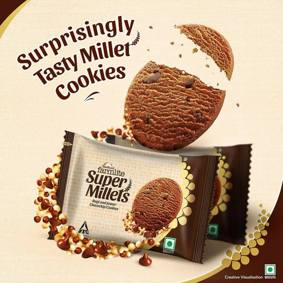 Sunfeast Farmlite Super Millets Chocochip Cookies - 75 gm