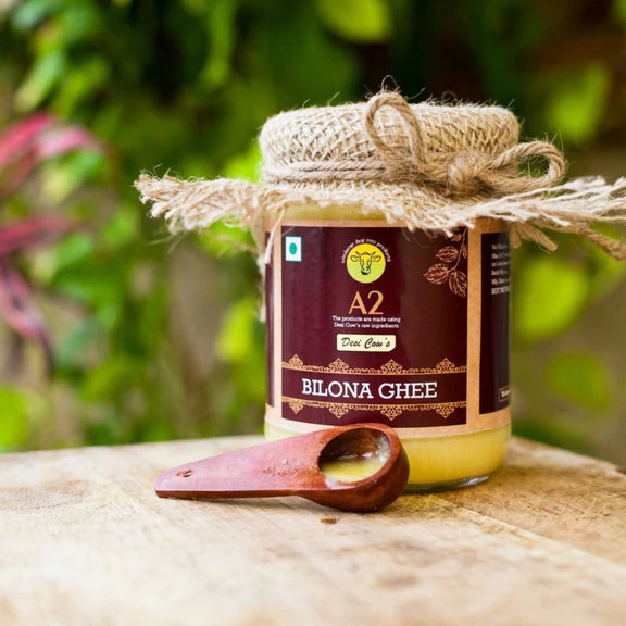 A2 Organics Desi Gir Cow A2 Bilona Ghee | Cultured Ghee | Vedic Bilona Method Ghee - 500 ml