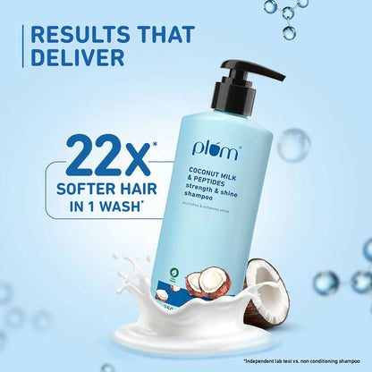 Plum Coconut Milk & Peptides Shampoo For Soft, Shiny Hair - 250 ml