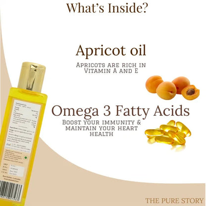 The Pure Story Natural Cold Pressed Apricot Hair Oil - 100 ml
