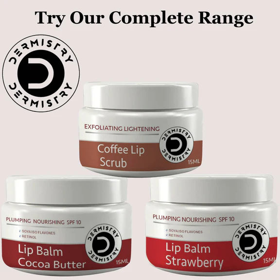 Dermistry Nourishing Cocoa Butter Lip Balm & Coffee Lip Scrub - combo