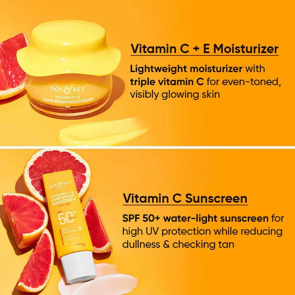 Dot & Key Vitamin C + E CSMS (Cleanser, Serum, Moisturizer, Sunscreen) Routine Combo - combo