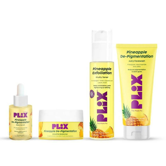 PLIX The Plant Fix Pineapple Depigmentation Regime With Face Wash, Toner, Serum & Moisturizer