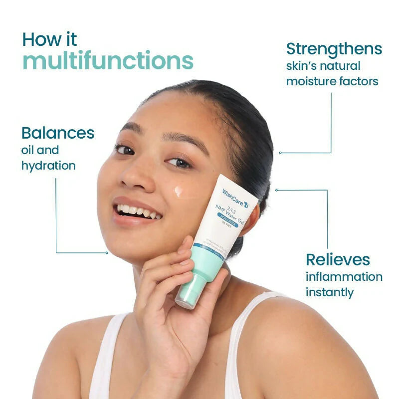 Wishcare 2:1:3 NMF Water Gel Moisturizer for Oily & Sensitive Skin, Oil-Free - 50 ml