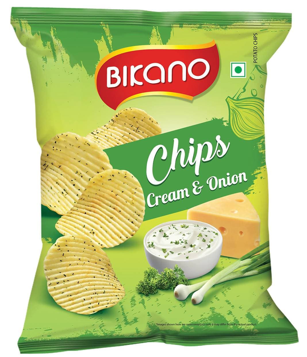 Bikano Chips - Cream Onion -Pack of 5