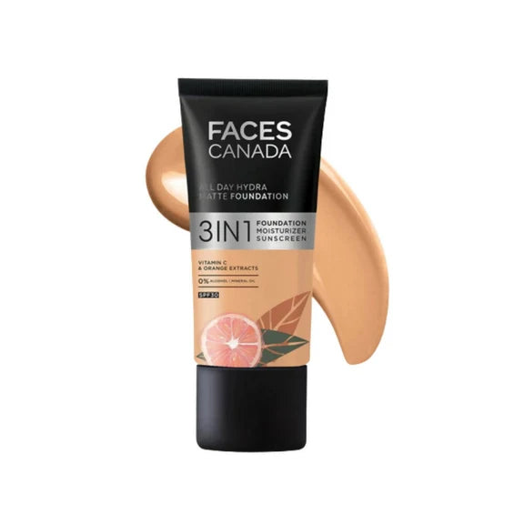 Faces Canada All Day Hydra Matte Foundation-Golden Beige 032 - 25 ml