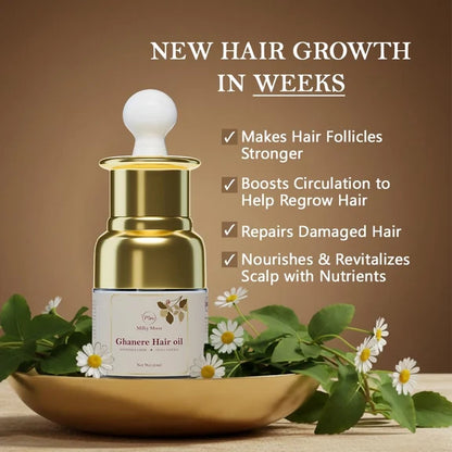 Milky Moon Ghanere Hair Oil for Hair Growth & Anti Hair Fall - 20 ml