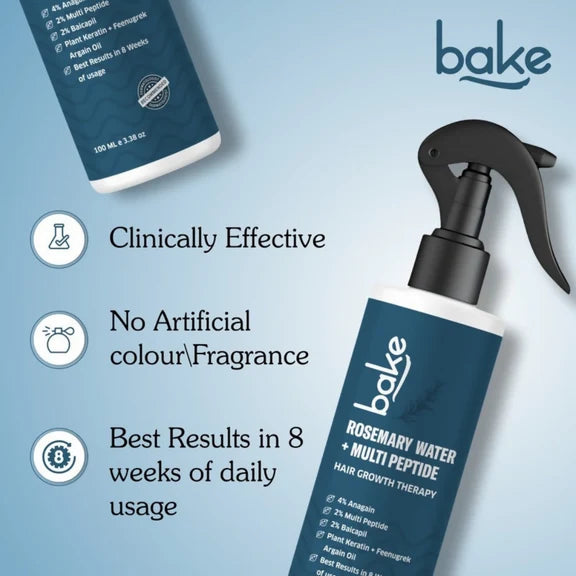 Bake Rosemary Water Hair Growth Spray with Multi Peptides - 100 ml