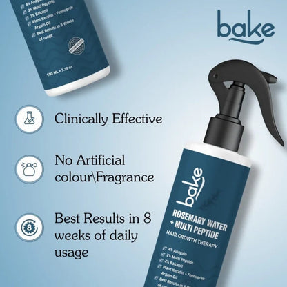 Bake Rosemary Water Hair Growth Spray with Multi Peptides - 100 ml