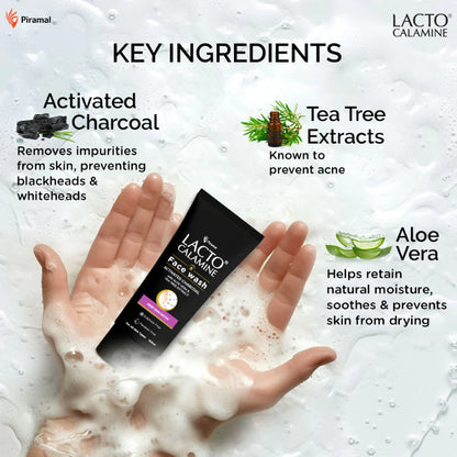 Lacto Calamine Activated Charcoal Face Wash - 100 ml