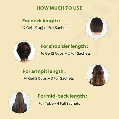 Indus Valley Damage-Free Gel Hair Color - (200 ml + 20 gm) - Black