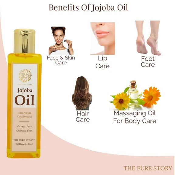 The Pure Story Natural Cold Pressed Jojoba Oil for Hair & All Body parts
