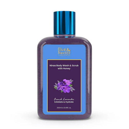 Blue Nectar Niraa Body Wash & Scrub with Honey - French Lavender - 250 ml