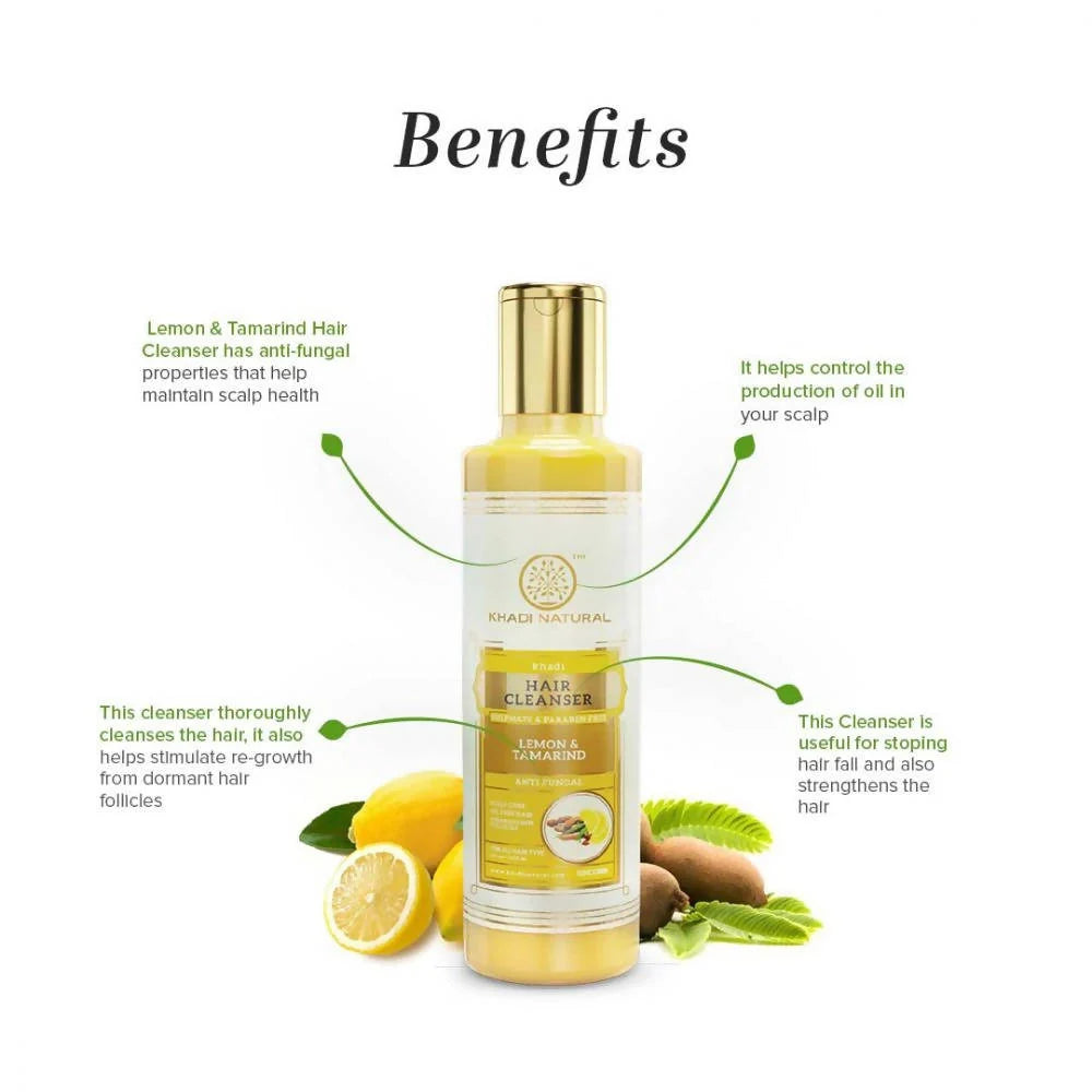 Khadi Natural Lemon & Tamarind Hair Cleanser - 210 ml