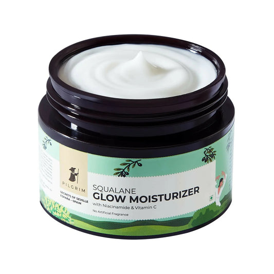 Pilgrim Glow Moisturizer Face Cream With Niacinamide & Vitamin C For Glowing Skin, Dry Skin Hydration, Non-Greasy