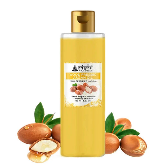 Rishi Natural Argan Oil Cold-Pressed 100% Pure Healty Skin And Hair - 150 ml