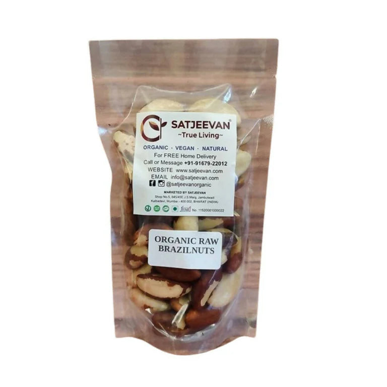 Satjeevan Organic Raw Brazilnuts - 200 gm