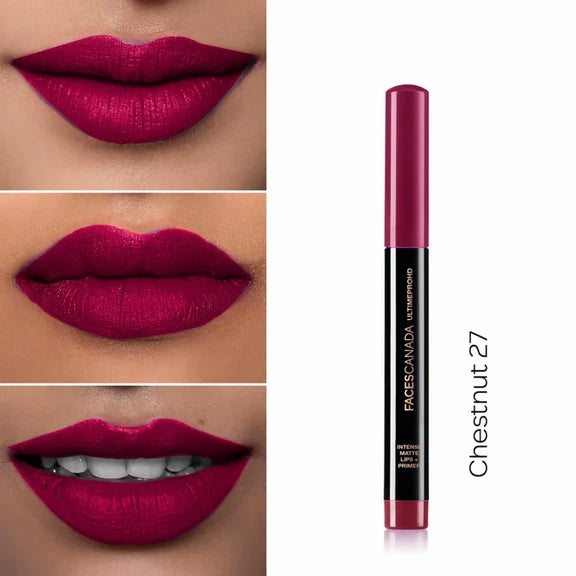 Faces Canada Ultime Pro HD Intense Matte Lips + Primer - Chestnut 27 - 1.4 gm