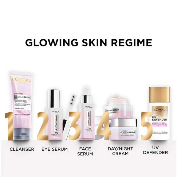 L'Oreal Paris Glycolic Bright Daily Foaming Facial Cleanser - 50 gm