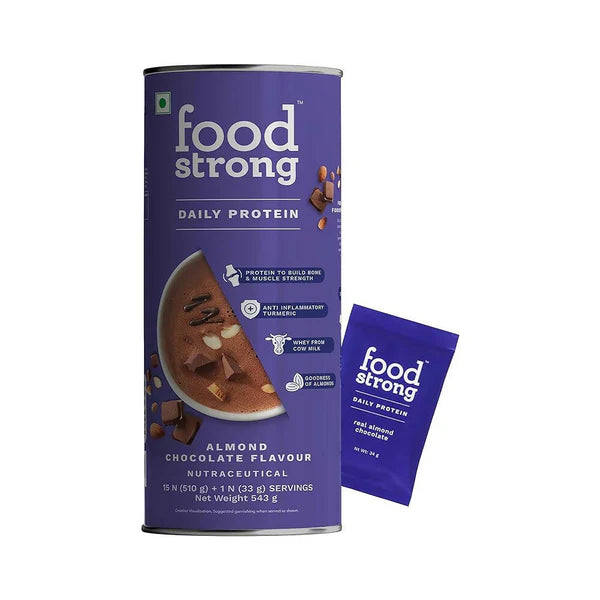 Foodstrong Daily Protein - Almond Chocolate Flavor - 16 sachets