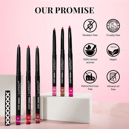 Just Herbs Fill & Define Lip Liner - Fiery Pink - 0.3 gm