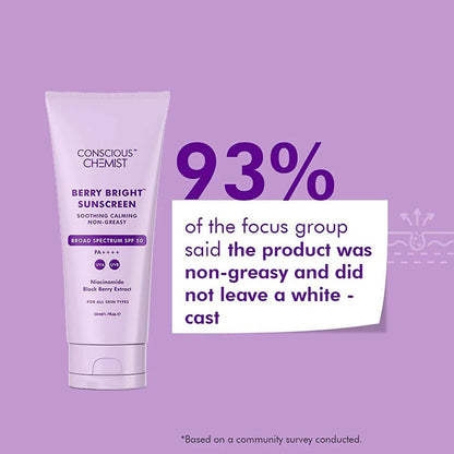 Conscious Chemist Berry Bright Sunscreen SPF 50 - 50 ml