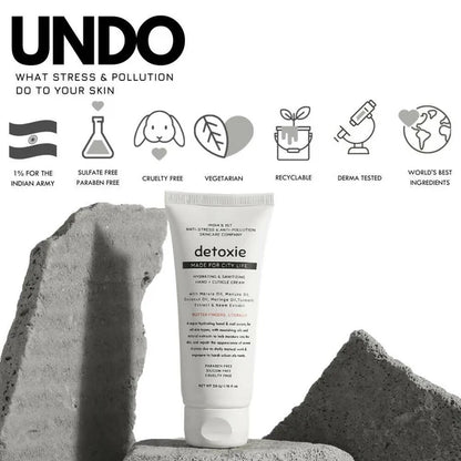 Detoxie Hydrating & Sanitizing Hand & Cuticle Cream - 50 gm