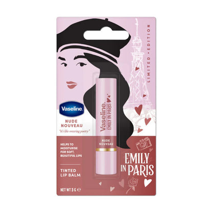 Vaseline Emily In Paris Tinted Lip Balm Stick - Nude Nouveau - 3 gm
