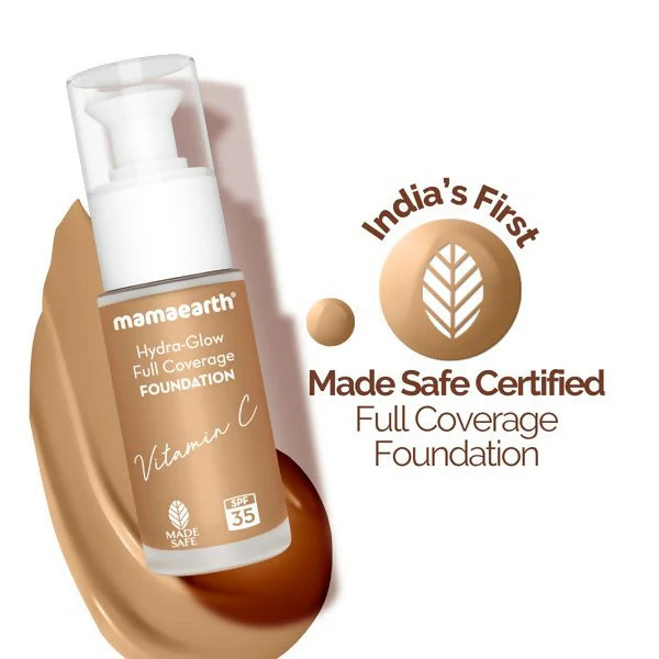 Mamaearth Hydra-Glow Full Coverage Foundation With Vitamin C & Turmeric - Nude Glow